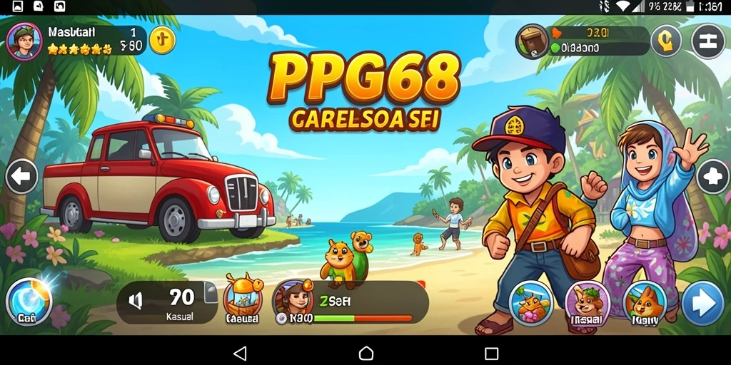Tampilan antarmuka PGG68 yang cerah dan menarik perhatian.